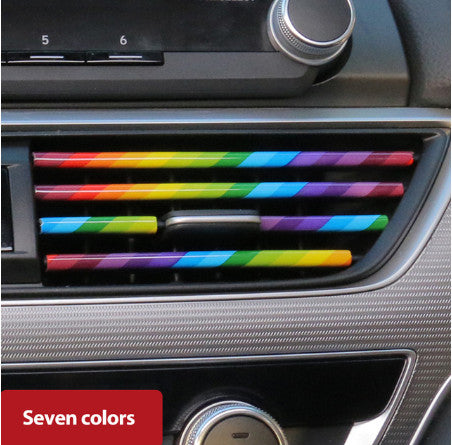 10x Seven color Car Interior Air Conditioner Outlet Decoration Cover Accessories