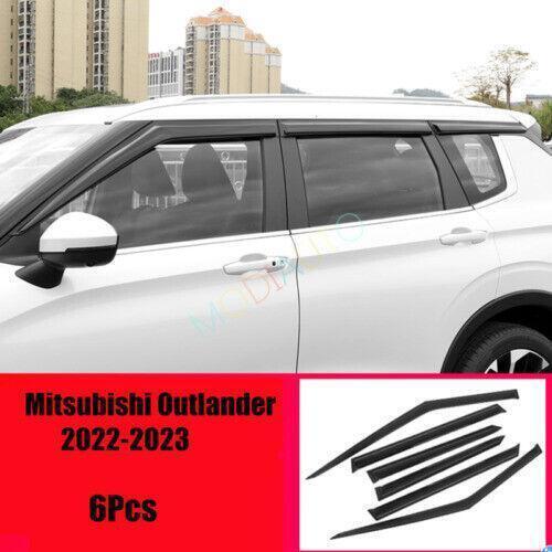 for Mitsubishi Outlander 2022-2024 Black Car Window Visor Rain Guard Deflector