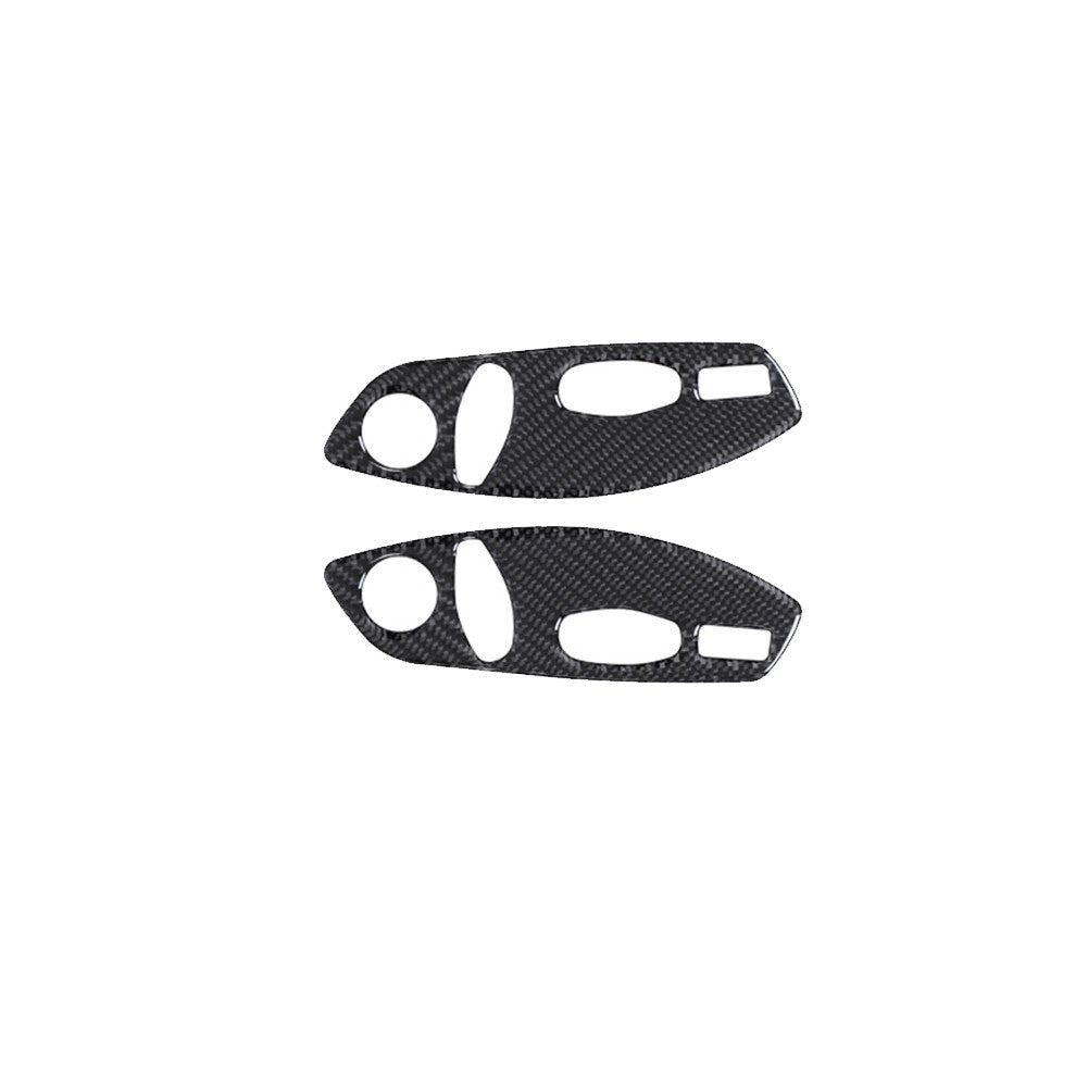 2 x carbon fiber for seat button adjustment trim for Porsche 718 2016-2022