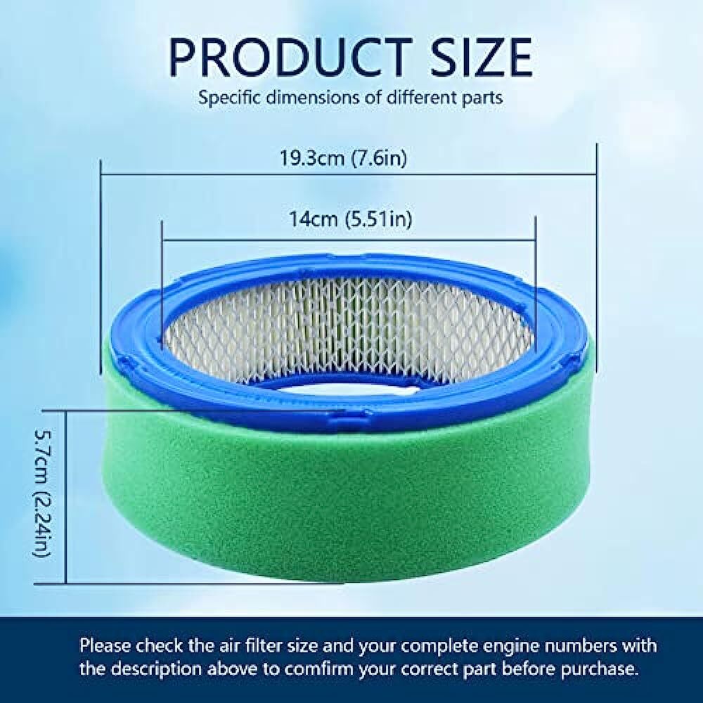AirPre Filter for BS 392642 394018 5050H 4135 421400 Vanguard V-Twin 12.5-20hp