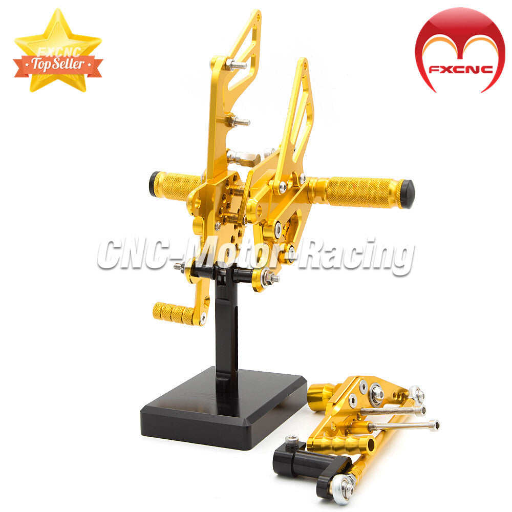 CNC geared foot spikes and footrests are suitable for Honda CBR1000RR models from 2008 to 2016.