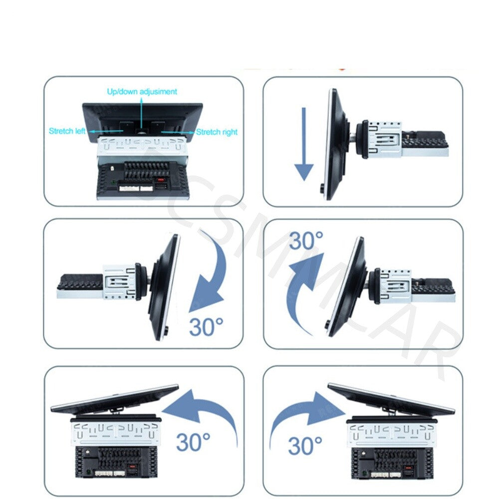 10in Single Din Car Stereo Touch Screen Multimedia Player GPS Navigation WIFI