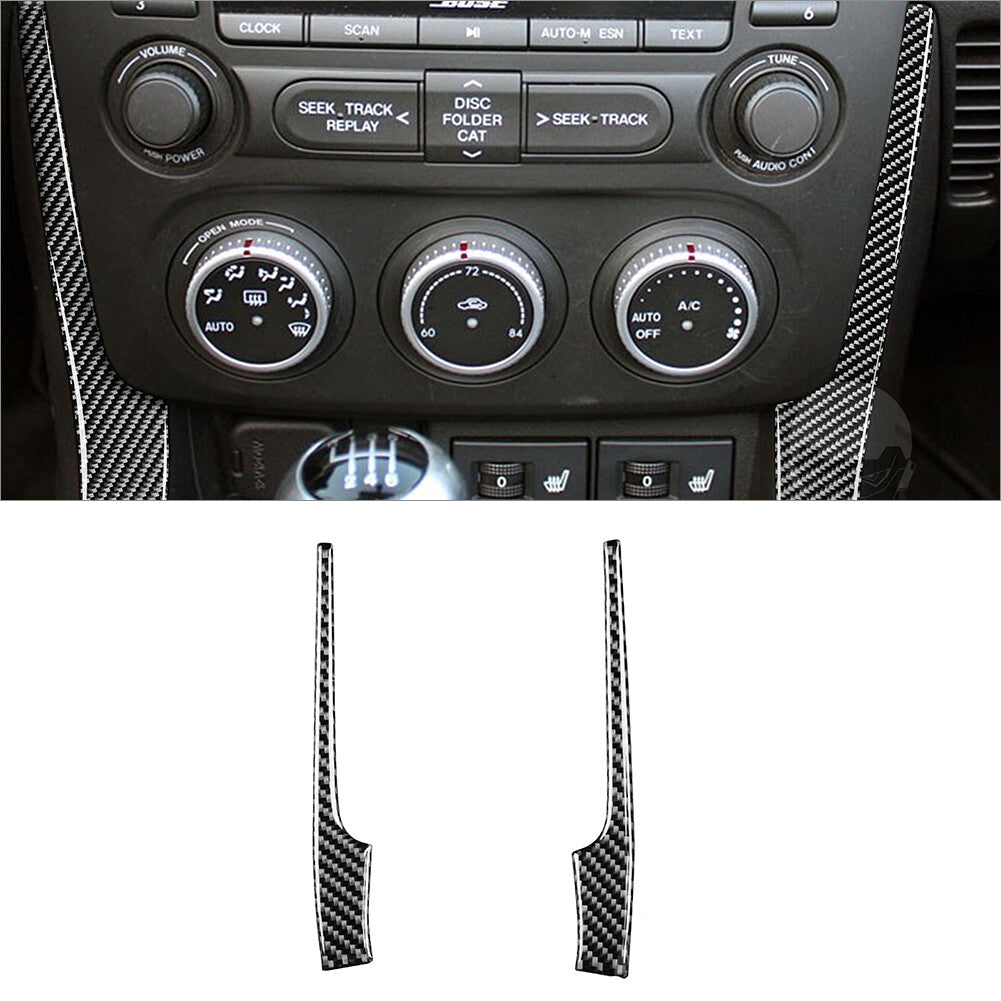 2PCS Carbon Fiber Interior Cover Fit for Mazda MX-5 Miata 2009-2015