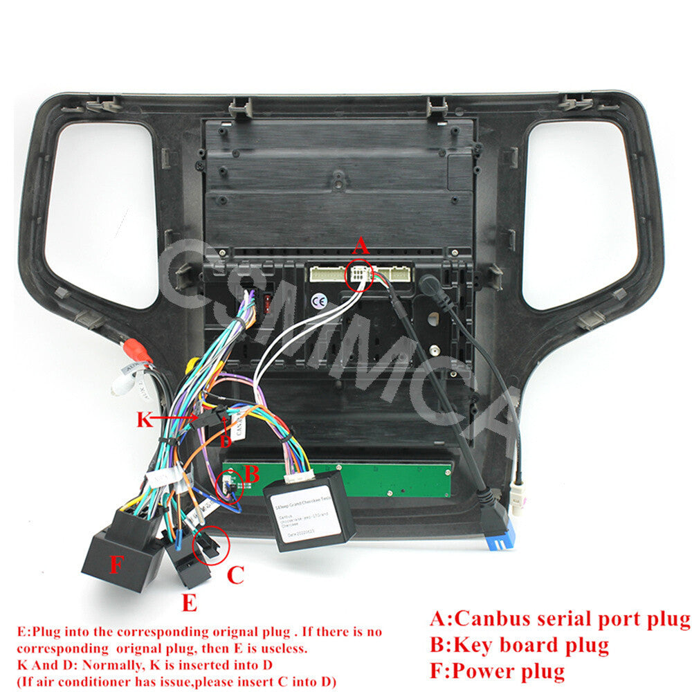 Car GPS Nav Radio Stereo For Apple Carplay Fit for Jeep Grand Cherokee 2014-2024