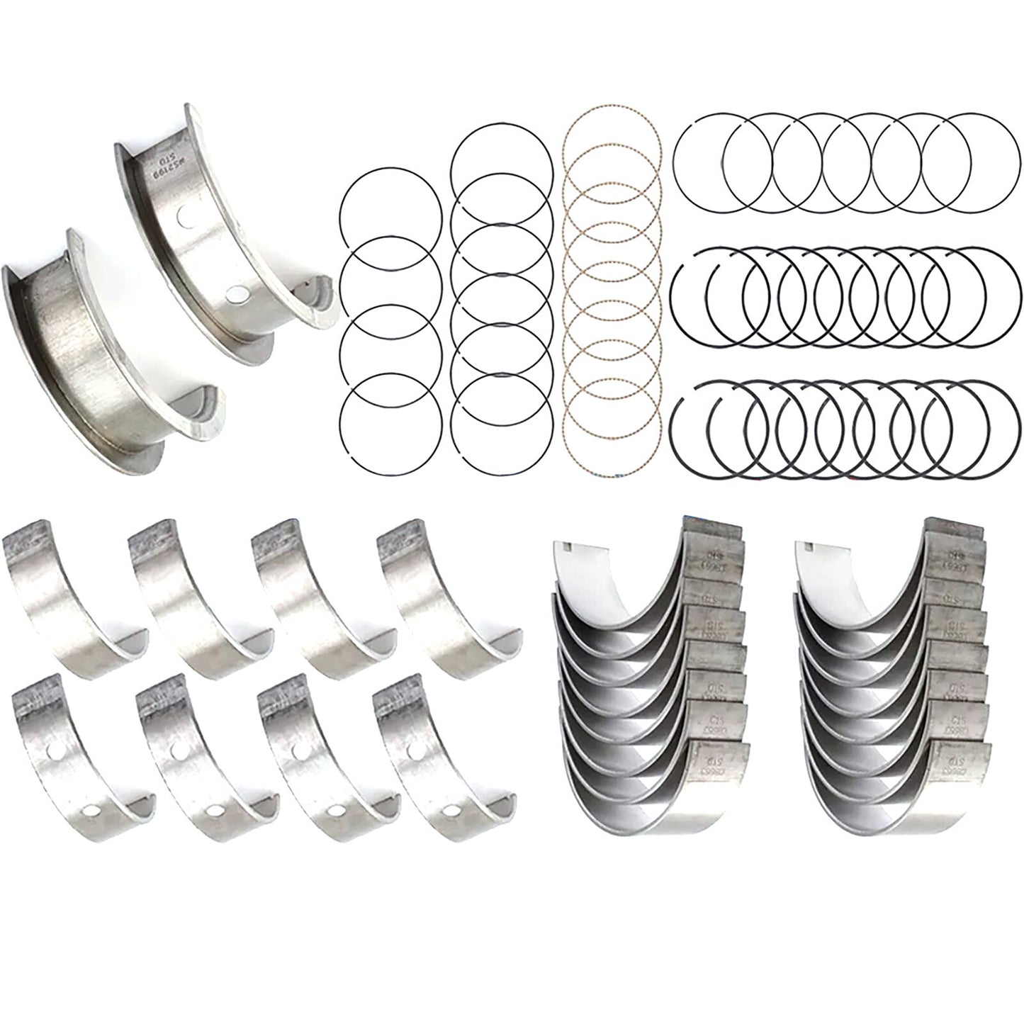 Main  Rod Bearings w/ Piston Rings 99-16 for CHEVY for GM LS Gen III IV New