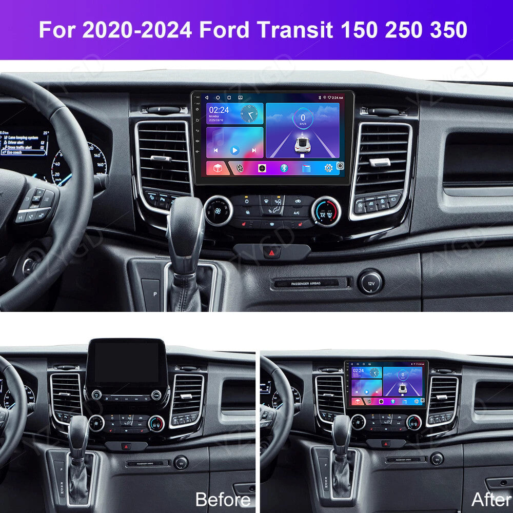 for Ford Transit 2020-2024 Stereo Apple Carplay Android Car Radio GPS Screen BT