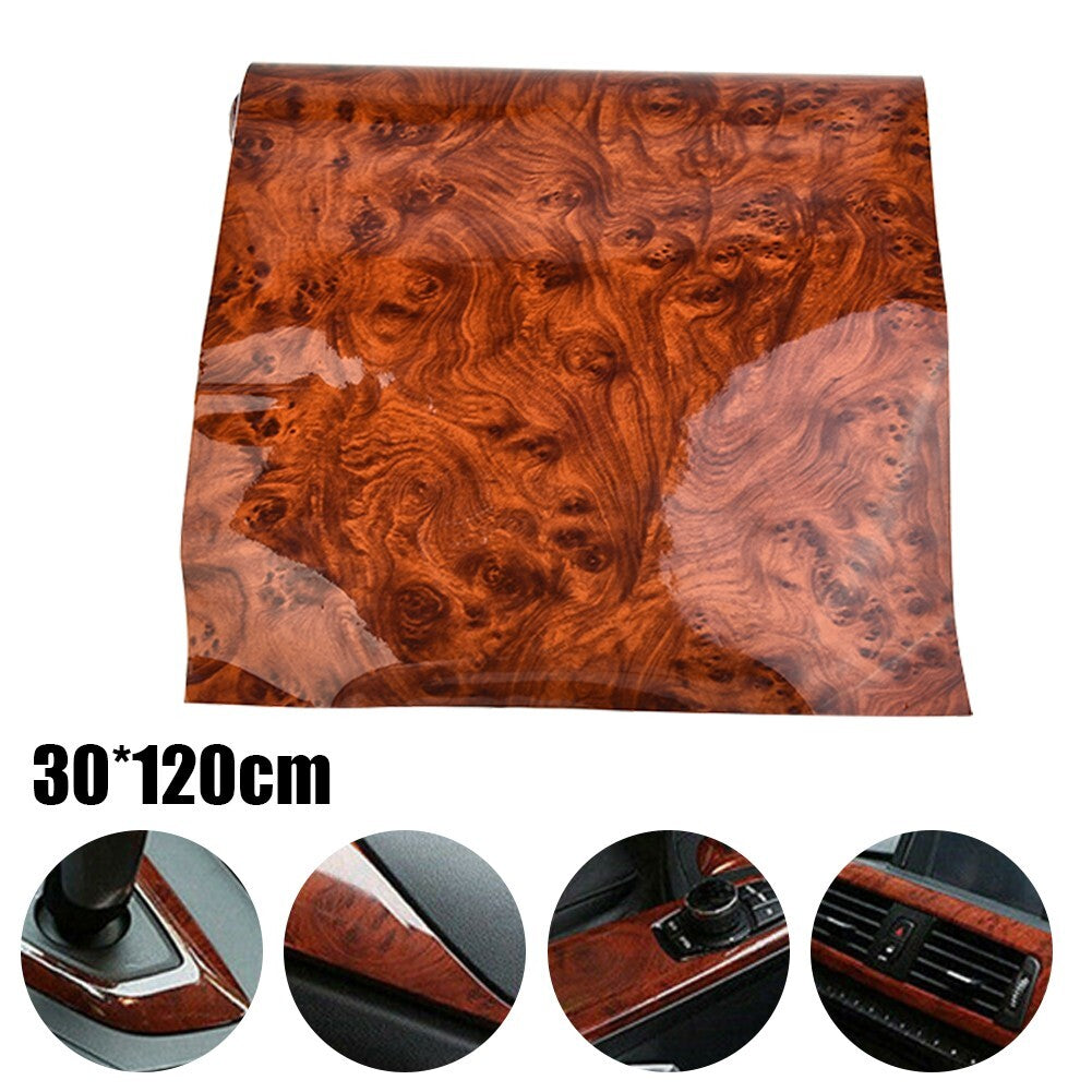DIY Glossy Car Interior Wood Grain Texture Vinyl Packaging Stickers and Decals