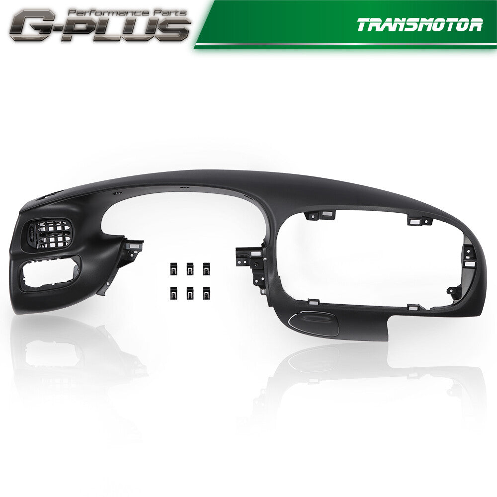 Fits 97-03 F150 Expedition Dash Pad bezel and center dashboard radio bezel in black.