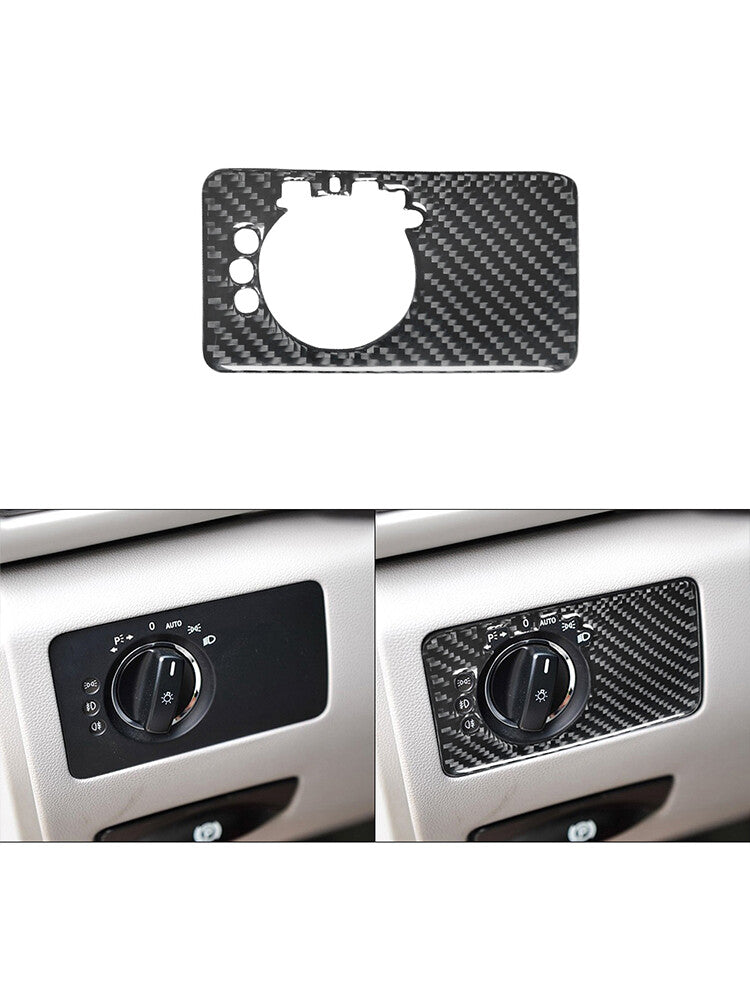 Carbon Fiber Light Control Knob Trim for Mercedes R-Class 2009-2012