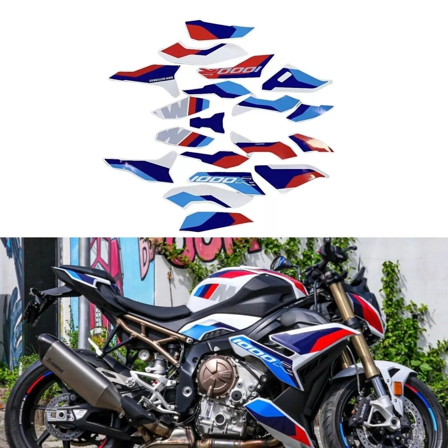 Fit S1000R s1000r for BMW Front Sides Sticker Vinyl Set Kit 2021-2023 Black S1000R