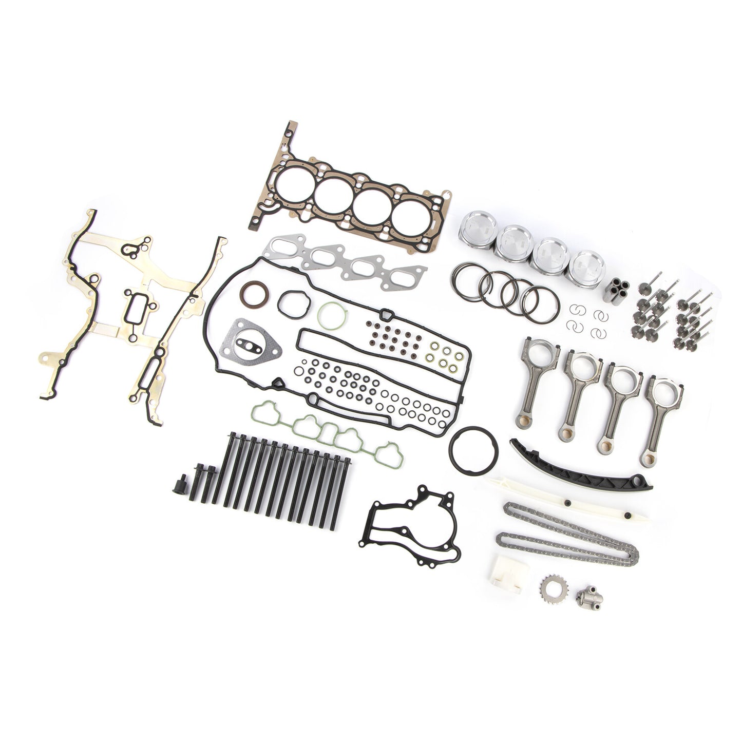 Engine Pistons Overhaul Rebuild Kit Con Rods For 11-16 for Chevy for Cruze for Buick 1.4L l4
