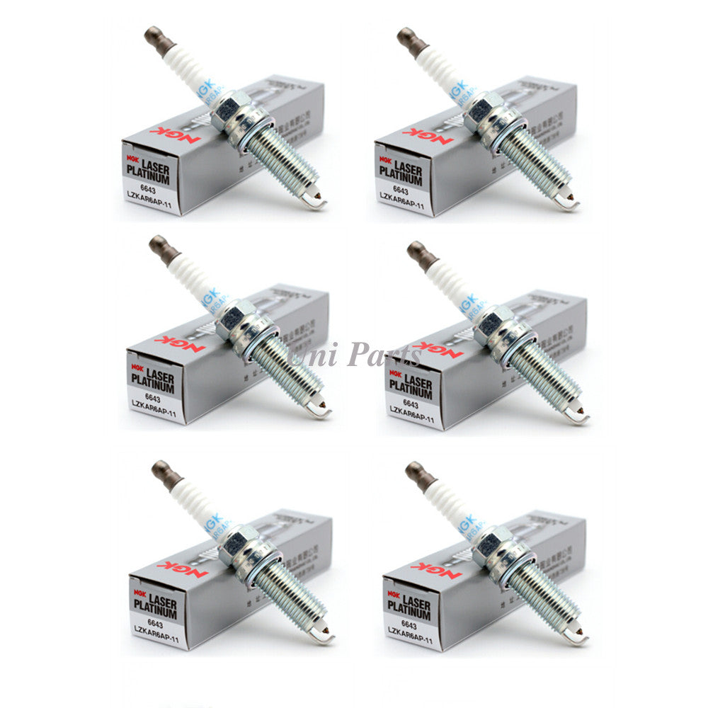 6 pcs Iridium Spark Plugs 22401ED816 for Nissan March Micra Altima 3.5L