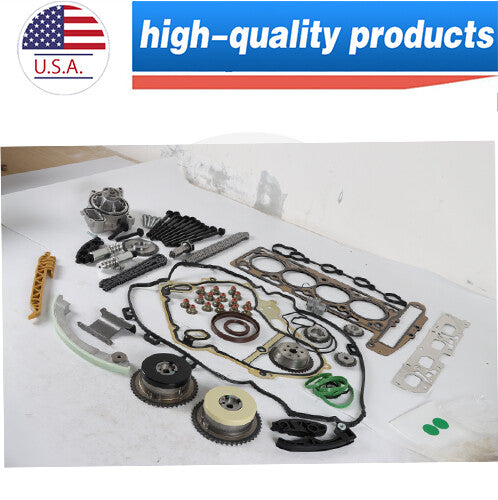US Timing Chain Kit Head Gasket Bolts for 2009-2016 GM Ecotec 2.0L 2.4L Set