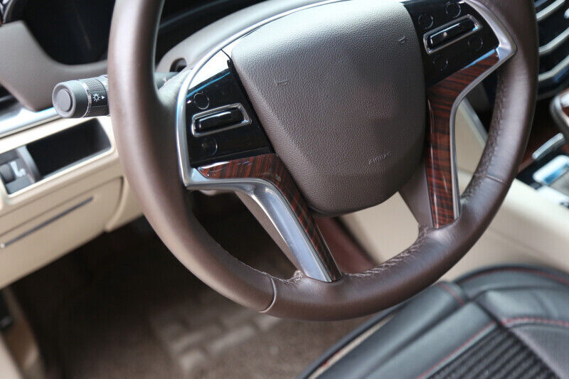 Steering Wheel Frame Cover Trim Strip for Cadillac XTS 2013-2017 Red Wood Grain