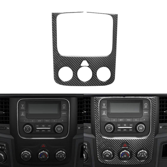 Carbon Fiber Centra lDisplay Outer Frame Cover Trim for Dodge for Ram 1500 2013-2015