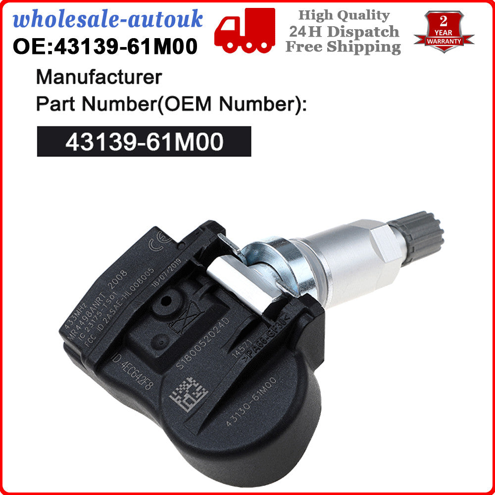 433MHZ TPMS for Suzuki for SWIFT VITARA TPMS Tyre Pressure Valve Sensor 43139-61M00