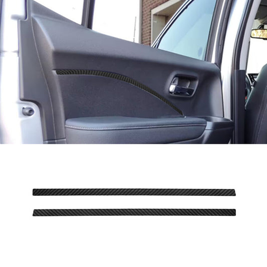 2X Carbon Fiber Rear Door Panel Strips Cover Trim for Honda Ridgeline 2017-2020
