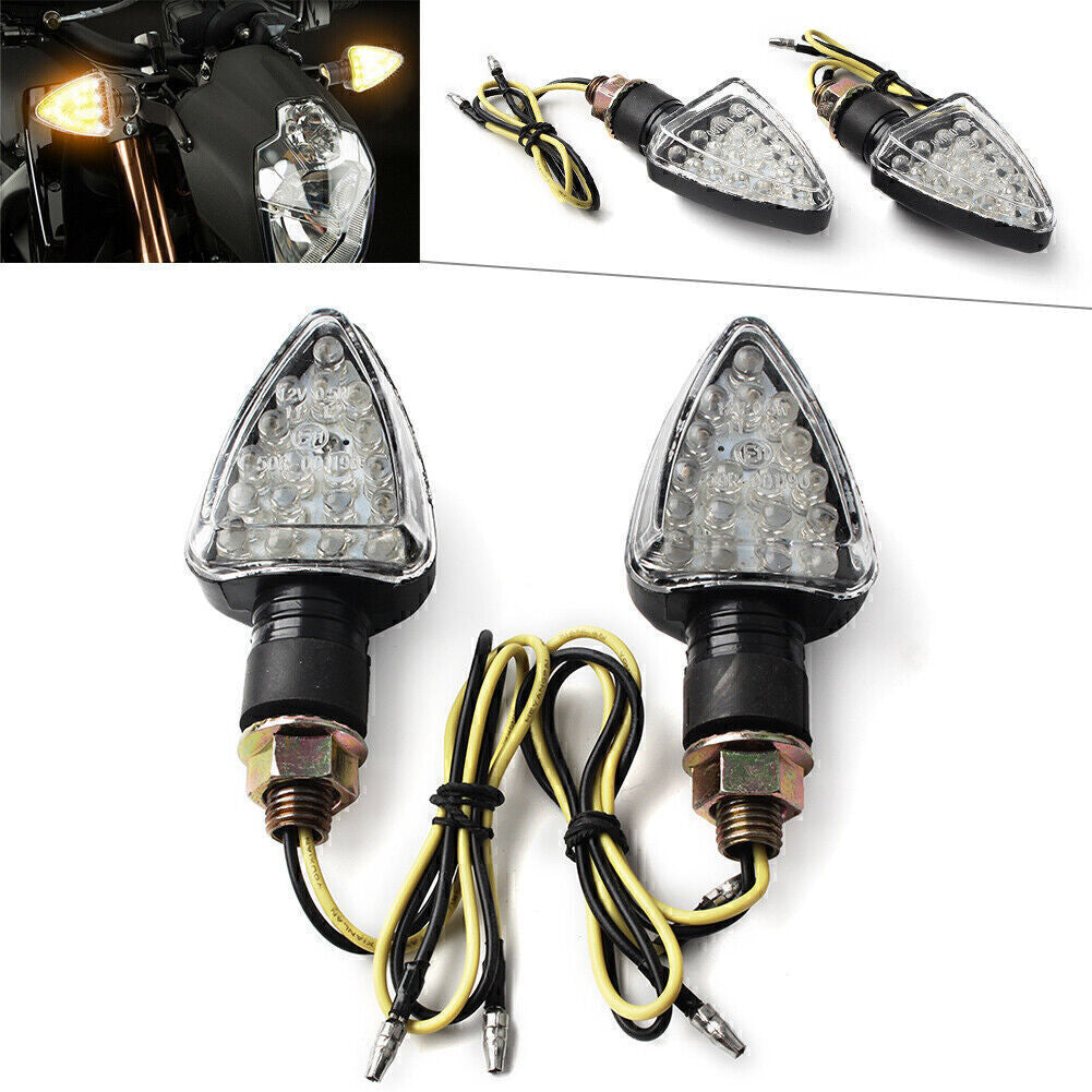 2Pcs Universal Motorcycle 12V 18 LEDS Turn Signal Light Indicator Blinker Lamp