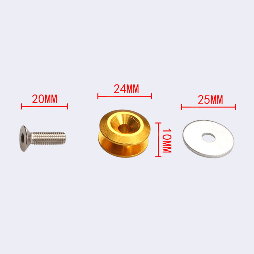 JDM Gold Quick Release Fasteners For Car Bumpers Trunk Fender Hatch Lids Kit