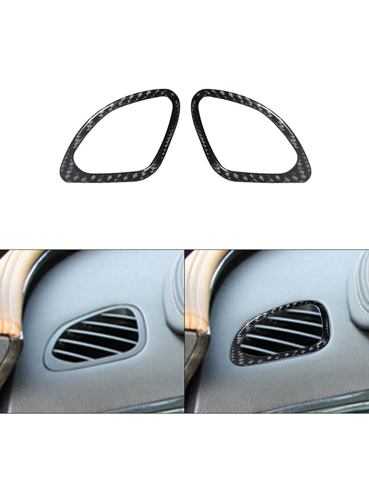 2X Dashboard Air Vent Frame Trim Cover Carbon Fiber for Chevy Impala 2014-2020