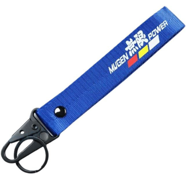 1 car keychain metal key ring badge lanyard blue Mugan for Nissan