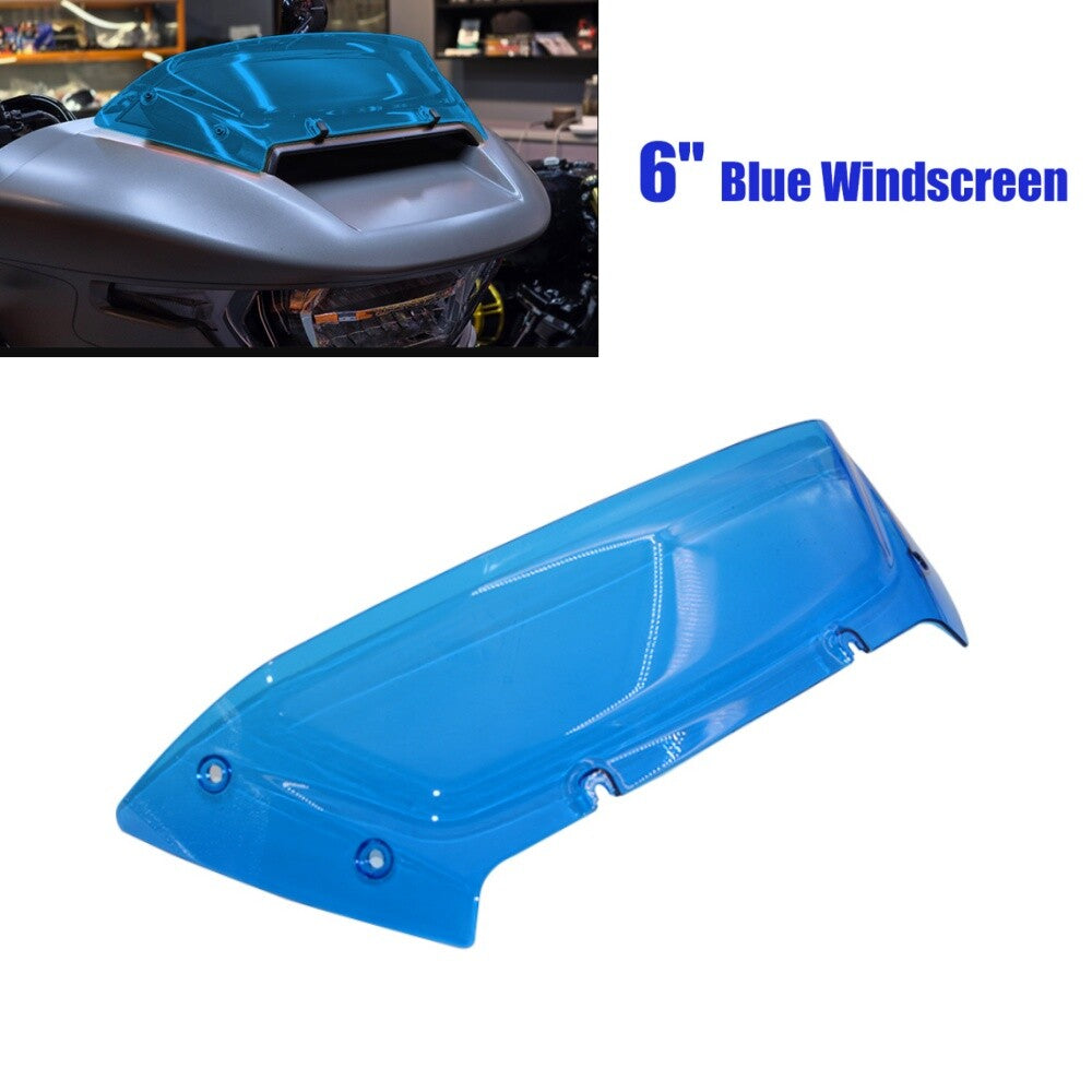 6Windshield Windscreen Blue for Harley Road Glide CVO ST FLTRXSTSE 2024 -later