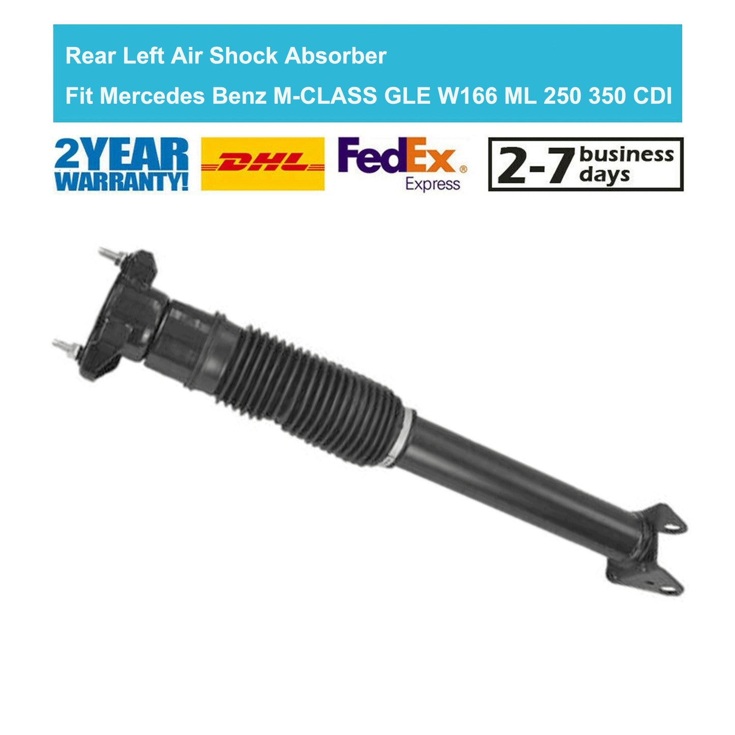 Rear Air Shock Absorber Fit for Mercedes-Benz W166 ML GLE 320 350 500 63 AMG 4-matic