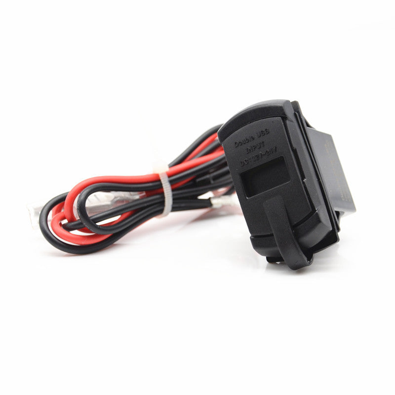 Car 12 V Voltmeter Marine Boat/Home Dual USB Charger Red Universal Waterproof
