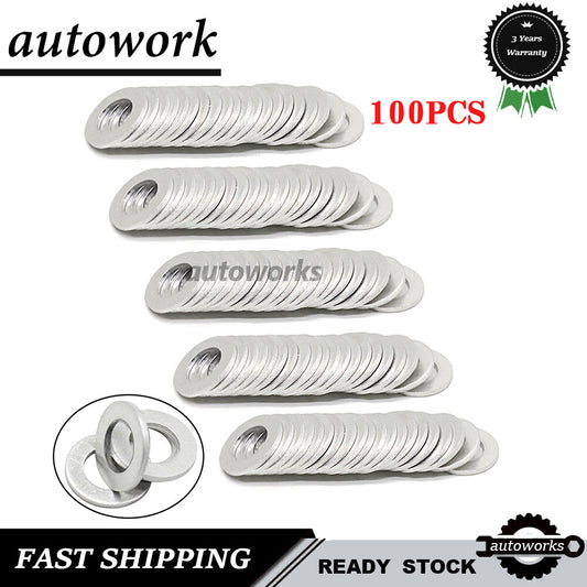 100Pcs Oil Drain Plug Gasket Crush Washer 12mm Hole Fits for Toyota for Scion for Lexus