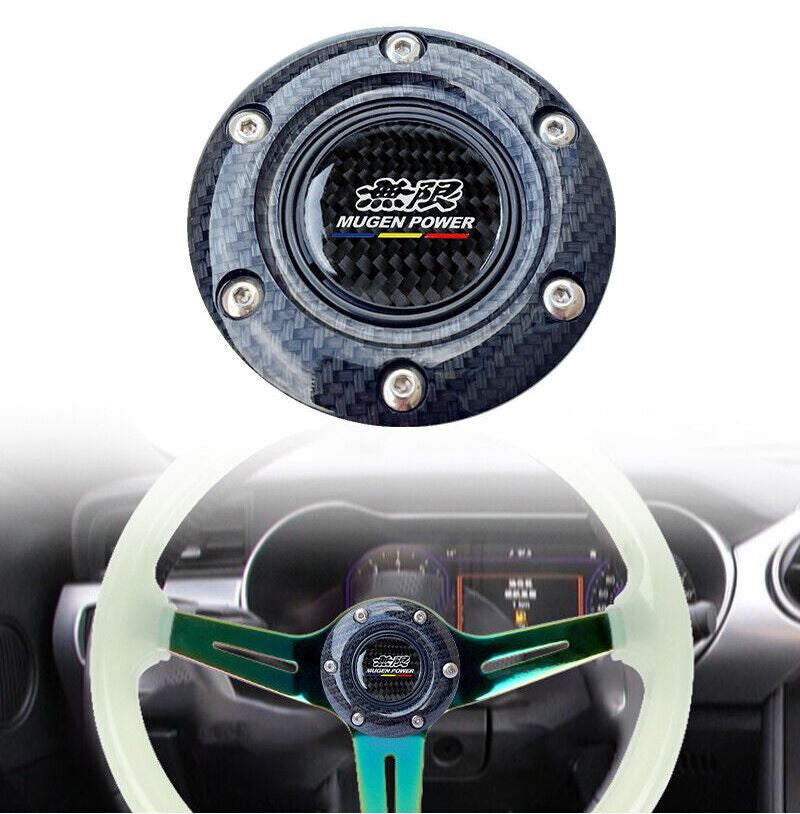 Mugen carbon fiber center horn button cap for Honda for Acura car steering wheel