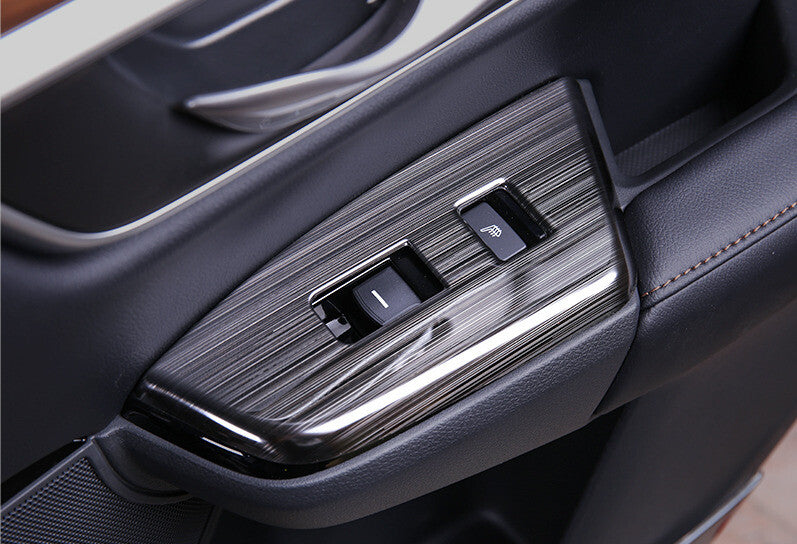 Glass Window Lifting Lock Panel Trim for Honda CRV CR-V 2017-2022 Black Titanium