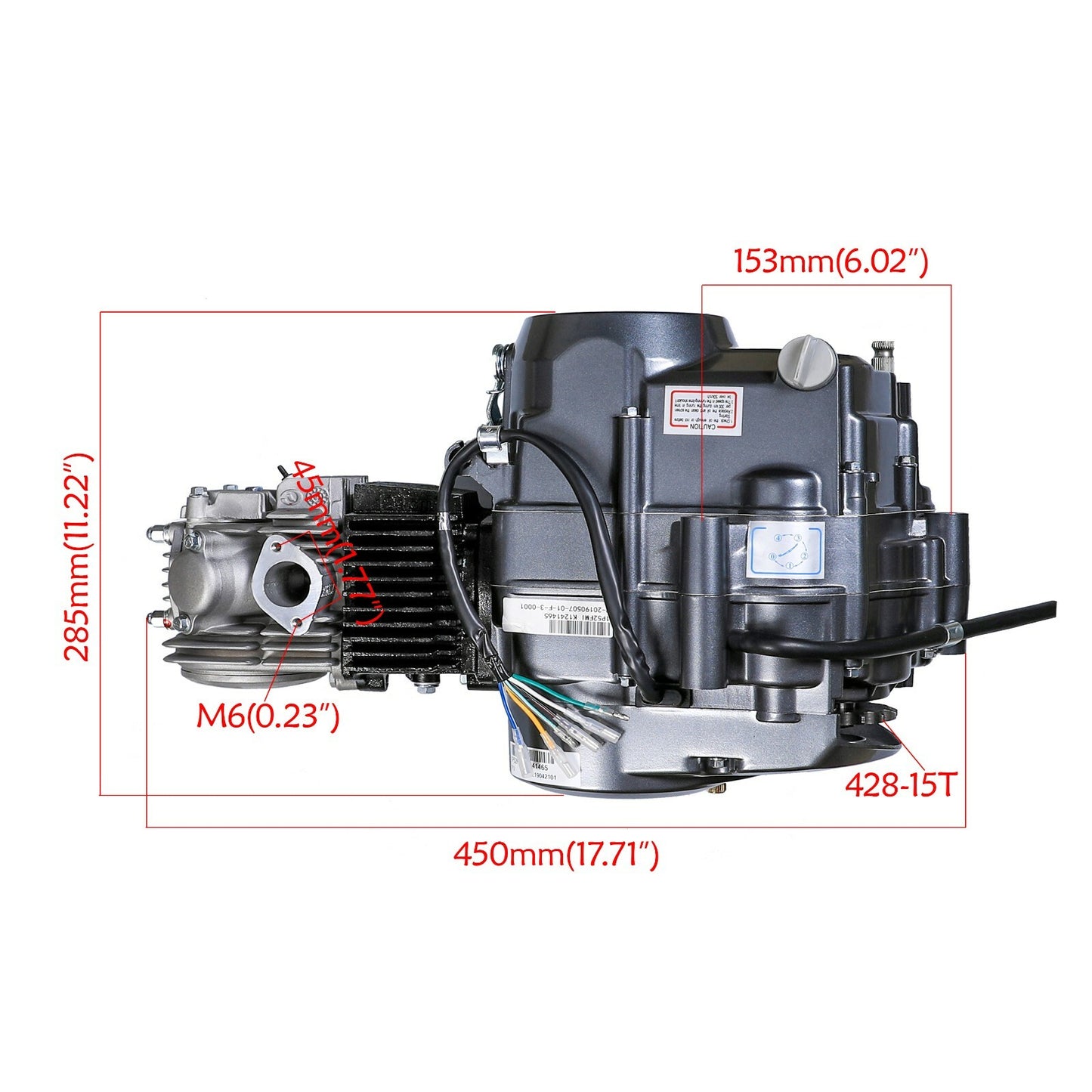 for Lifan 125cc engine motor kit replacement for 110cc, 70cc, and 90cc Dirt Pit bicycles from Taodao SSR
