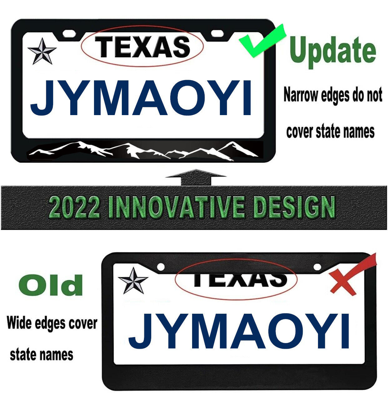 2pcs for Nissan Accessories Metal Mountains Raised Car License Plate Frame Cover