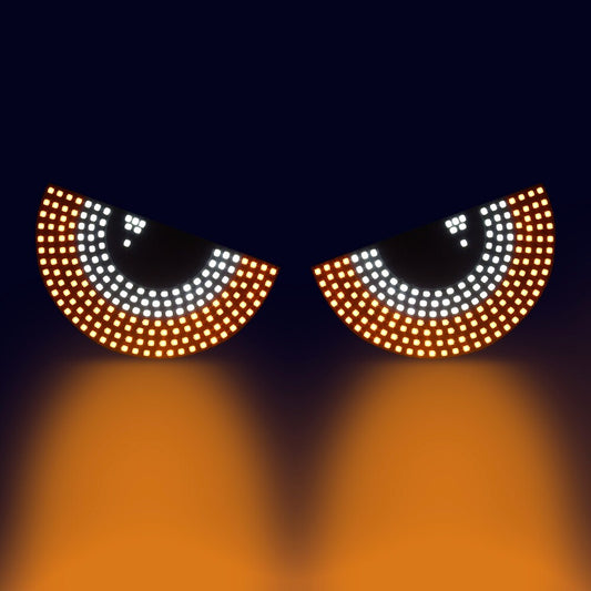 Yellow Devil Eyes Light for Car Rear Window Demon Eye Flicker Road Signal Light