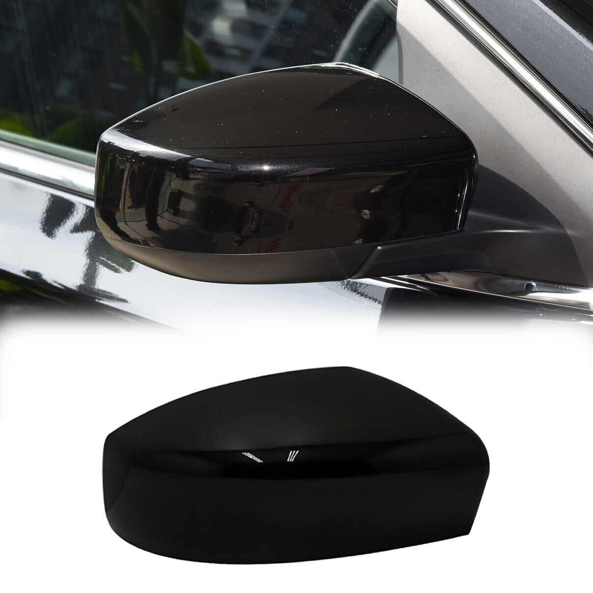 Black Right Passenger Side Rearview Mirror Cap Cover for Nissan Sentra 2013-2019