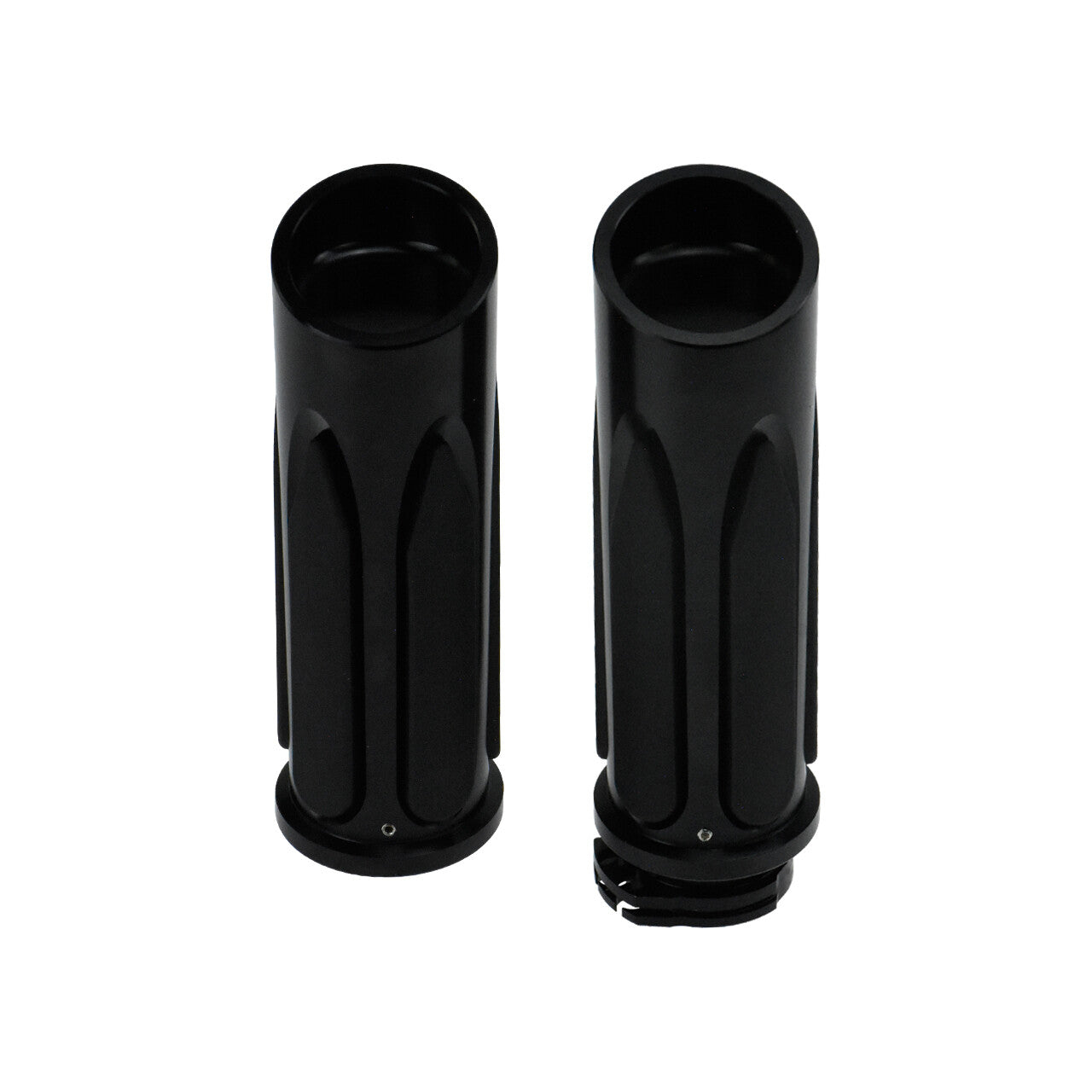 Black 1 Handlebar Hand Grips for Harley Touring Road King Electra Glide 96-2007
