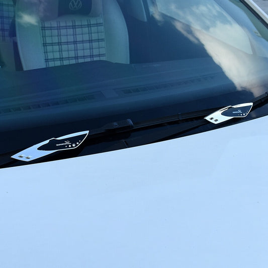 2x Black Car Windshield Wiper Stand Wiper Presser Wing Blade Pressure Tablets