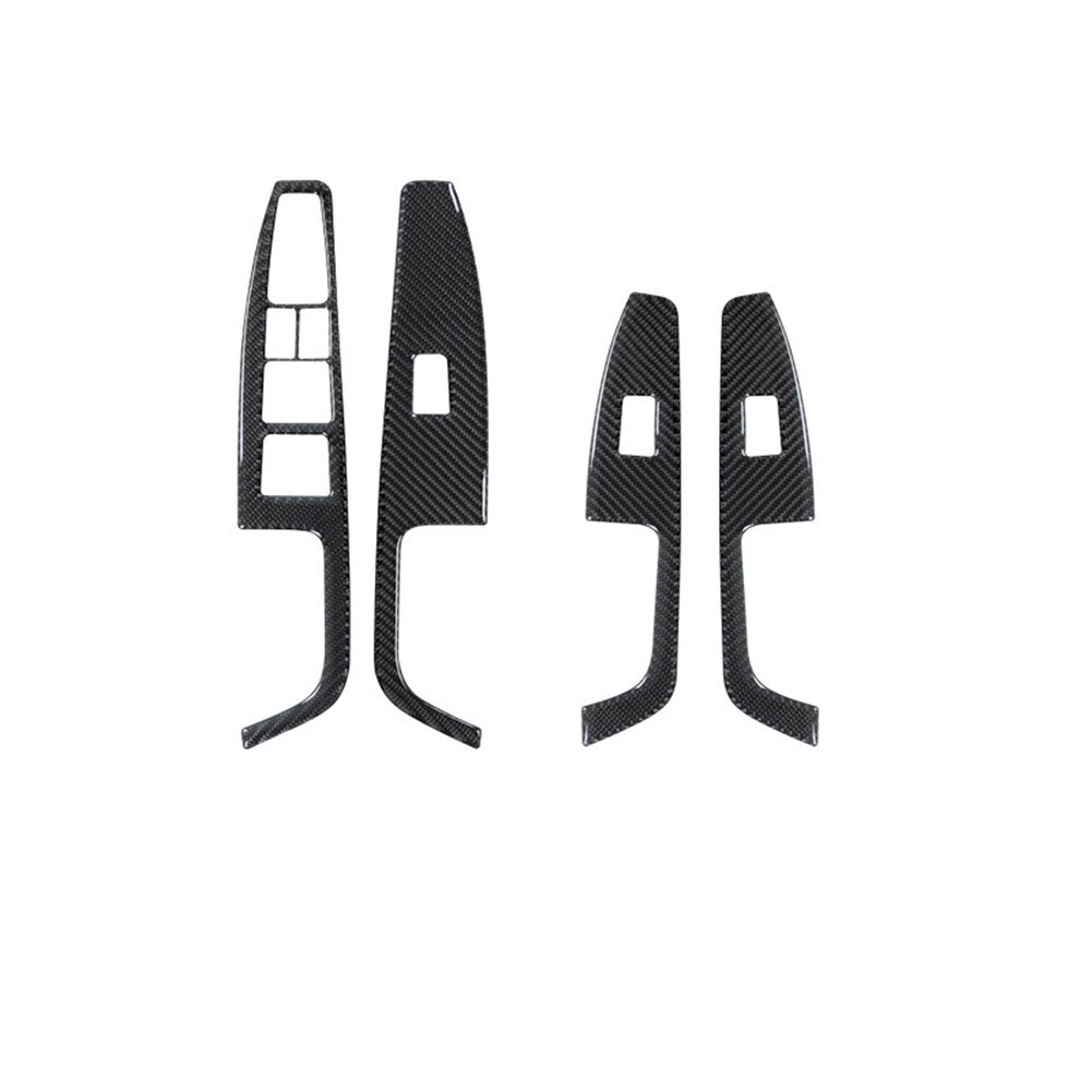 4Pcs Carbon Fiber Door Window Control Cover Trim for Hyundai for Elantra 2016-2018