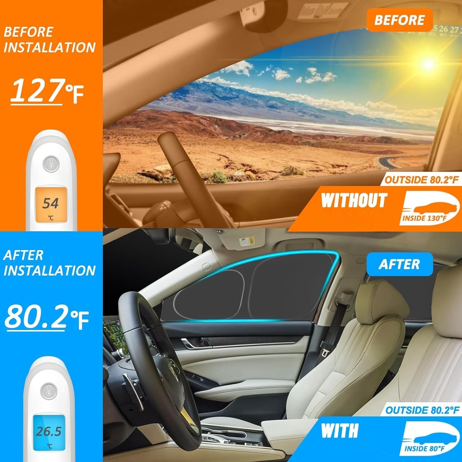 Custom Fit 2020-2024 for Tesla for Model Y Side Window Sun Shade Foldable Privacy Cover