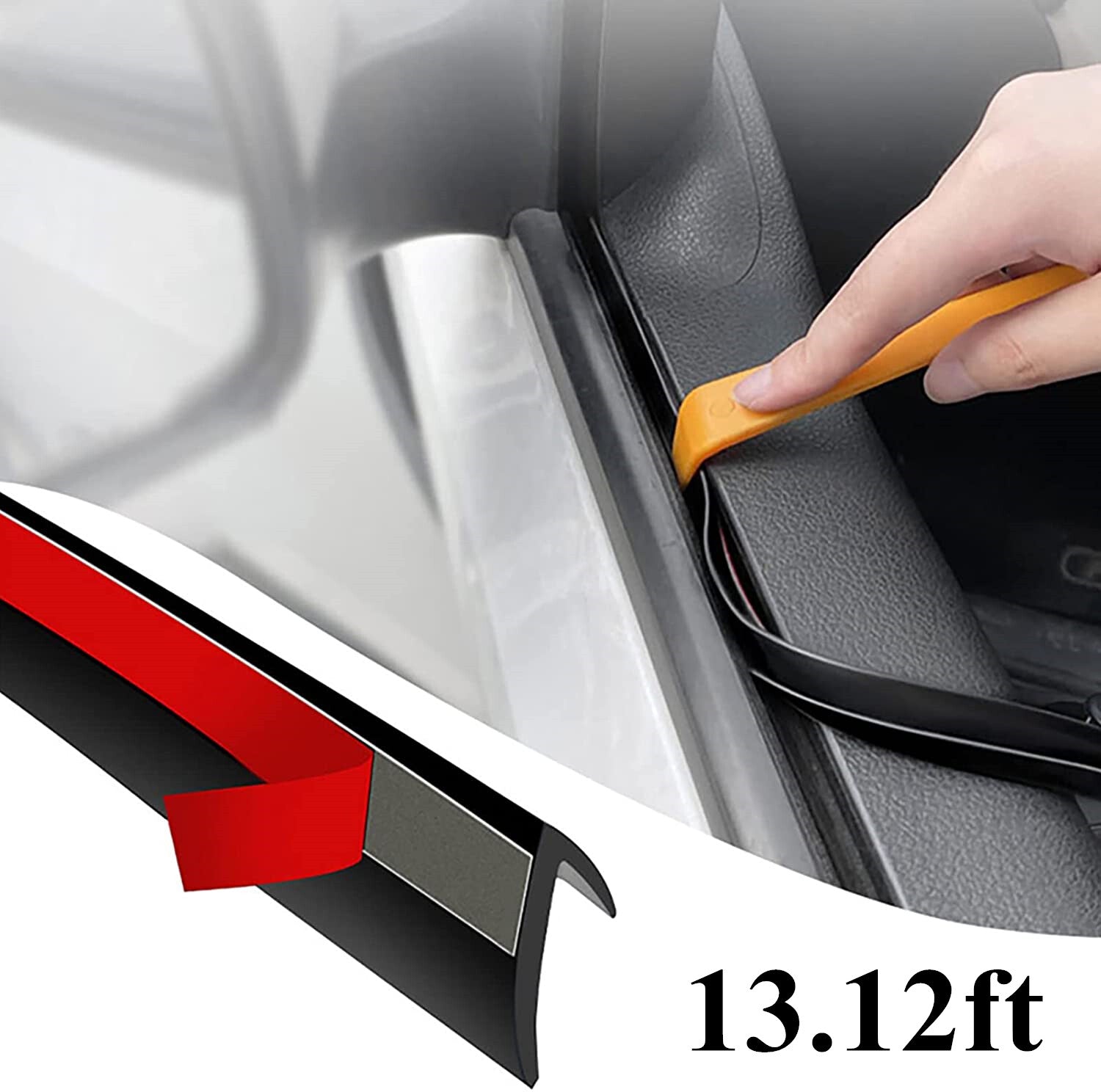 13ft for Lincoln V Shape Car SUV Side Window Door Trims Edge Mould Sealing Strip