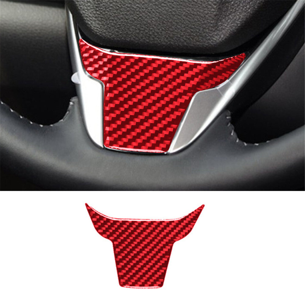 Red Carbon Fiber Steering Wheel Lower Cover Trim for Honda CR-V 2017-2021