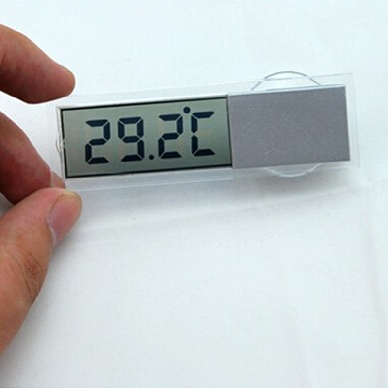 Car Interior Transparent Thermometer Fahrenheit Celsius Windshield LCD Digital