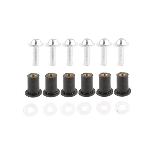 Windshield Windscreen Bolts Screw Fixing Kit Fit for Honda CBR250R CBR300R Silver