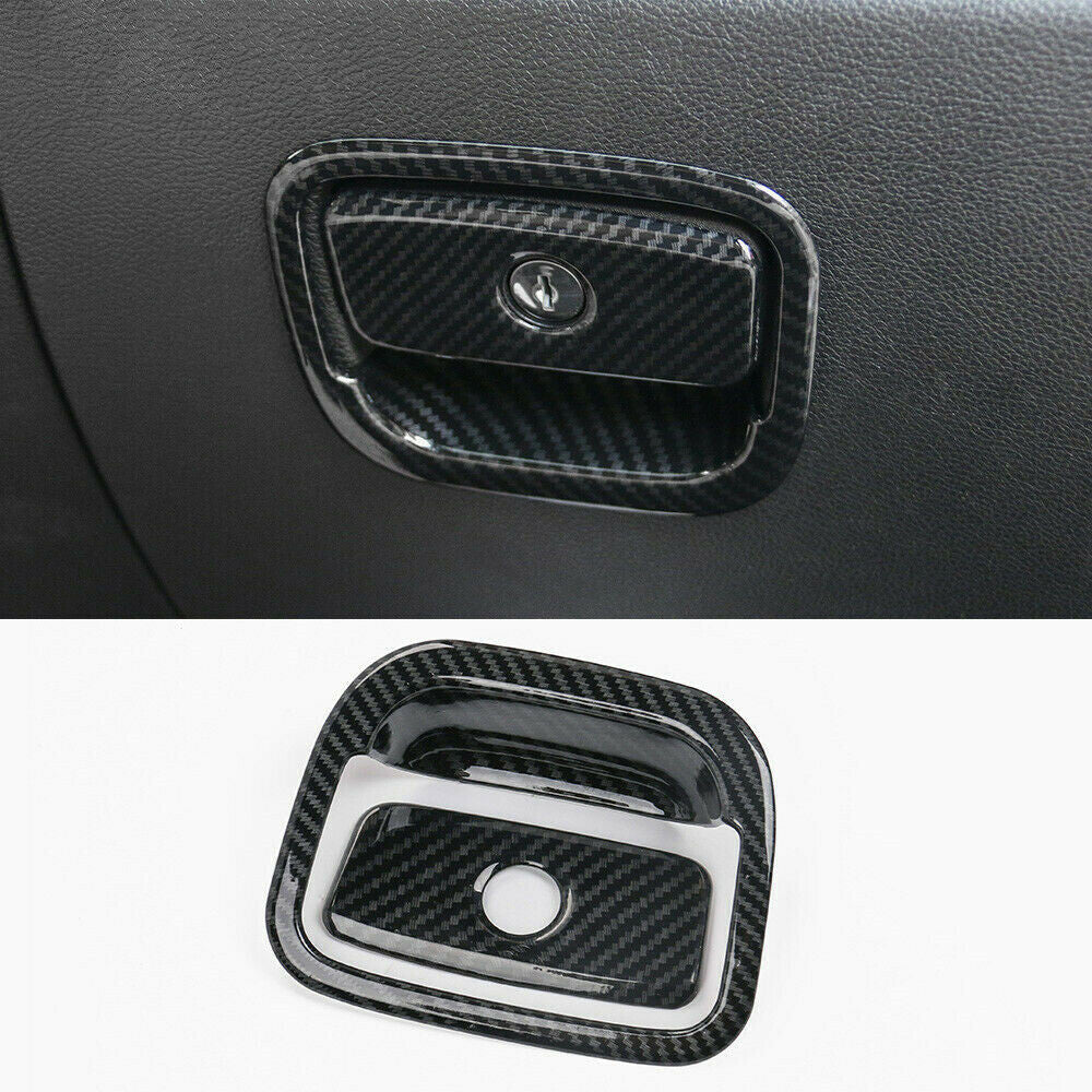 Carbon for Co -pilot Storage Box Handle Trim Cover for Jeep Grand Cherokee 2014-2021