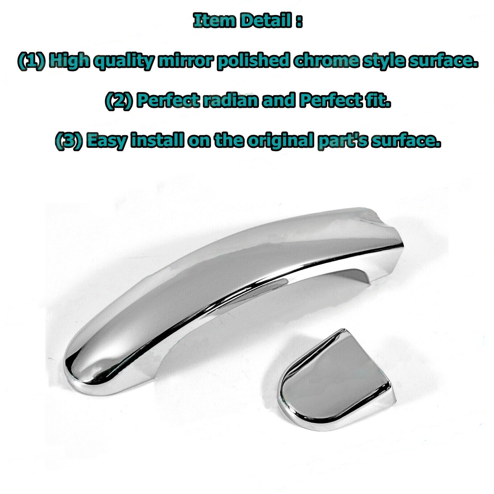 Chrome Upgrade Cover Cap Decorative for 1998-2010 for VW New Beetle Side Handle