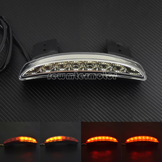 Rear LED Brake Tail Light Turn Signal w/Clear Lens Fit For Sportster XL883 1200