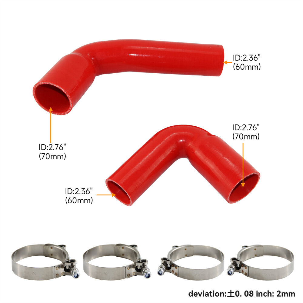 Silicone Hose Intercooler Pipe for VW for Golf R MK8 GTI VAG EA888 Gen.4 Red
