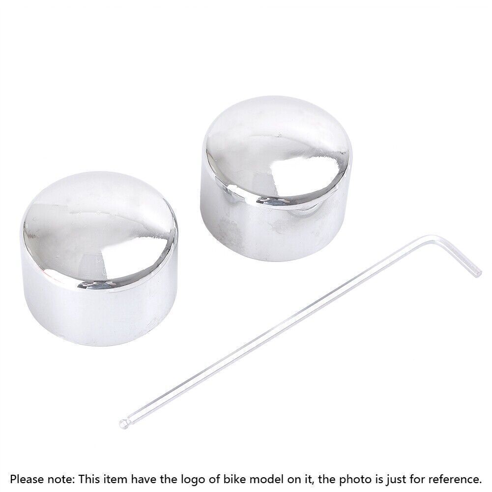 2pcs Front Axle Nut Covers Universal Fit for Harley Davidson Choppers