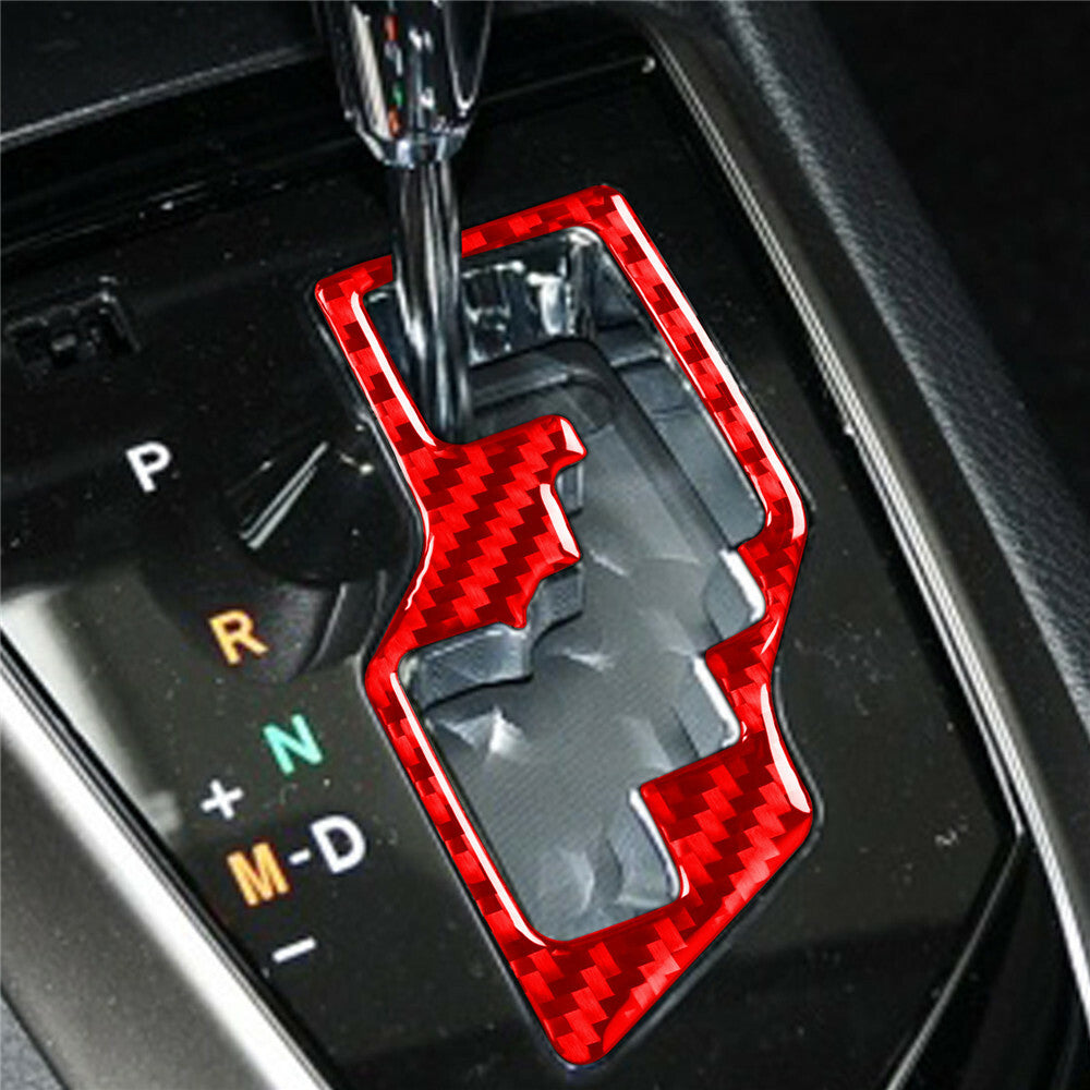 Red Carbon Fiber Center Console Gear Indicator Trim For T@yota for Corolla 2014-2018