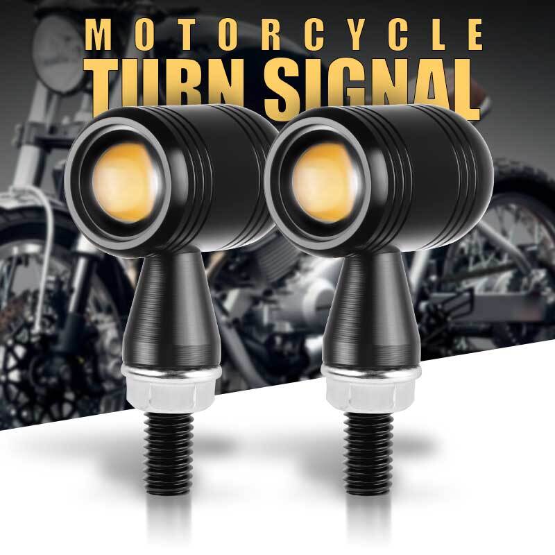 2X Motorcycle Bike Bullet CNC for Mini LED Turn Signal Indicator Blinker Light Amber